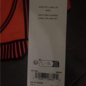 ALO Yoga Airlift Line Up Bra in Red Hot